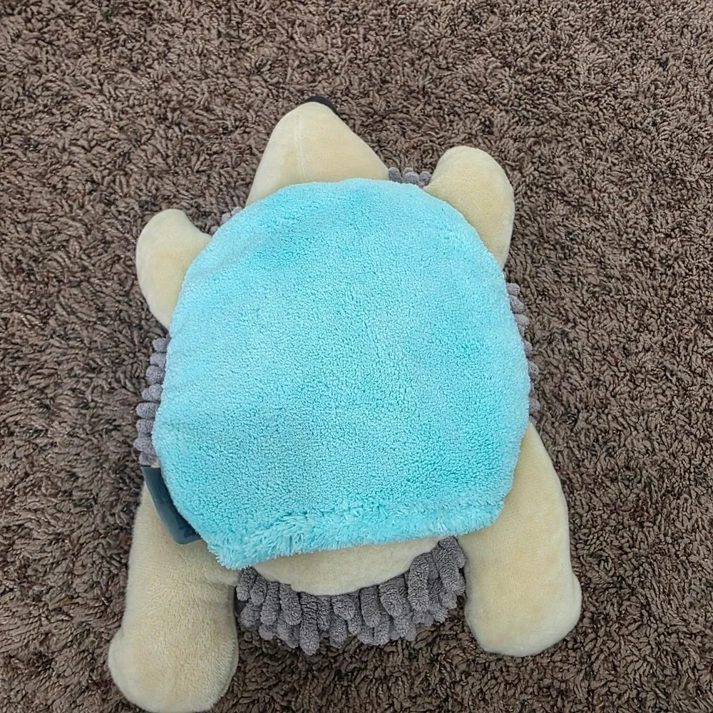 Norwex Kids Pet-To-Dry Hedgehog Dusting Mitt Microfiber BacLock Grey Aqua